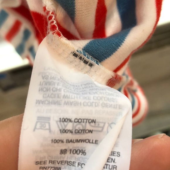 Red white & blue striped tee - Picture 3 of 3